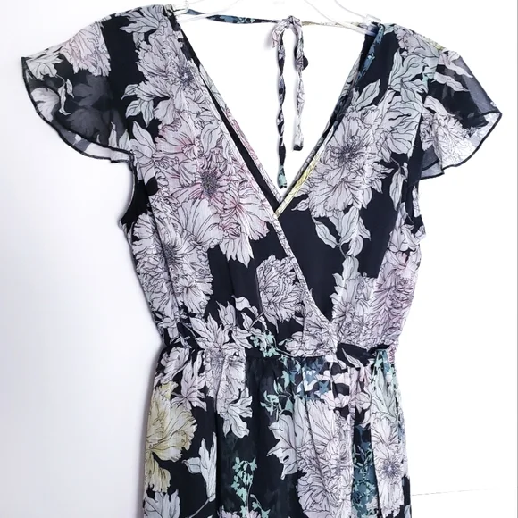 Band of Gypsies Blue Floral Dress - Picture 3 of 15